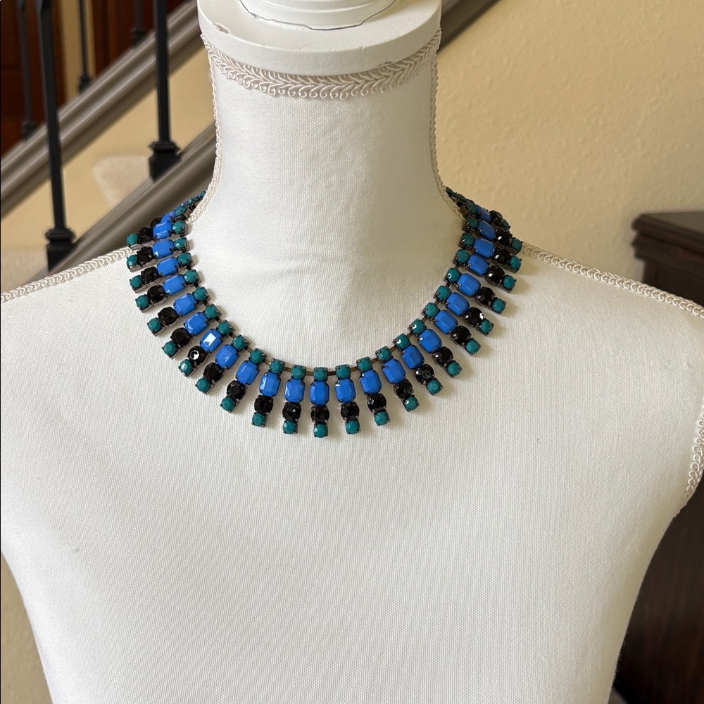 Elegant Blue and Black Necklace